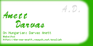 anett darvas business card